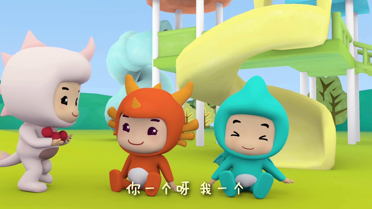排排坐吃果果 | 儿歌 | Kids songs | Little dragon Babies Sing & Dance