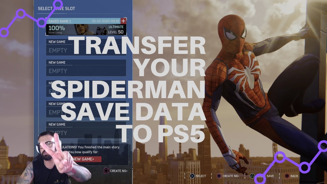 How to Transfer your Spiderman save data from PS4 to PS5