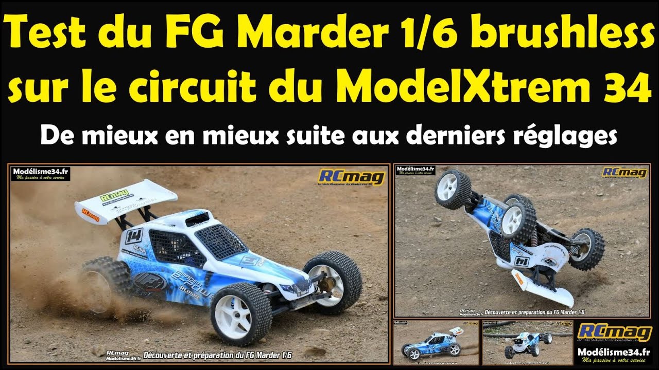Test du FG Marder 4x2 1/6 brushless sur le circuit du ModelXtrem34 à Aspiran. De mieux en mieux !