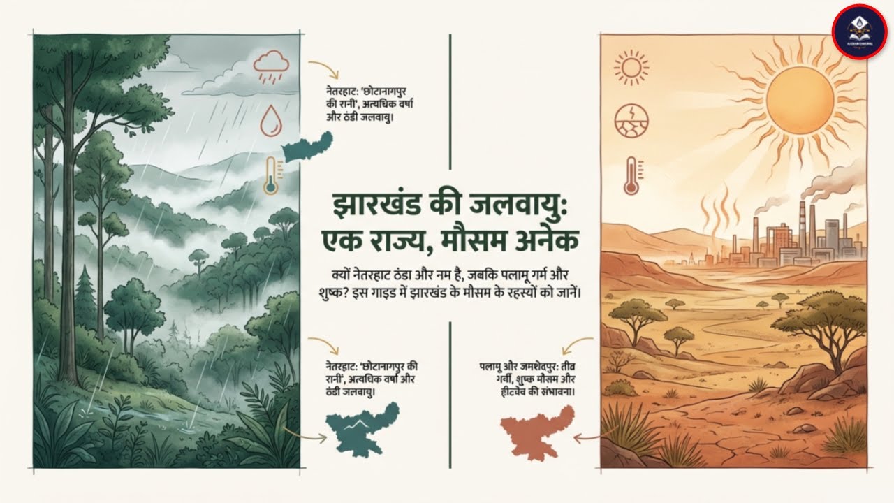 👉 Jharkhand Climate Explained | Temperature, Rainfall, Monsoon | JPSC & JSSC