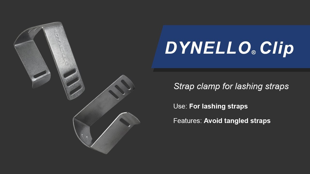 Storage of ratchet straps | DYNELLO® Clip | Stainless steel strap clamp