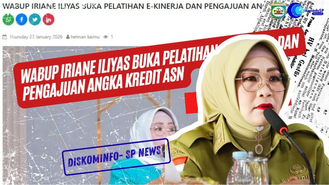 Wabup Iriane Iliyas Buka Pelatihan E-Kinerja dan Pengajuan Angka Kredit ASN