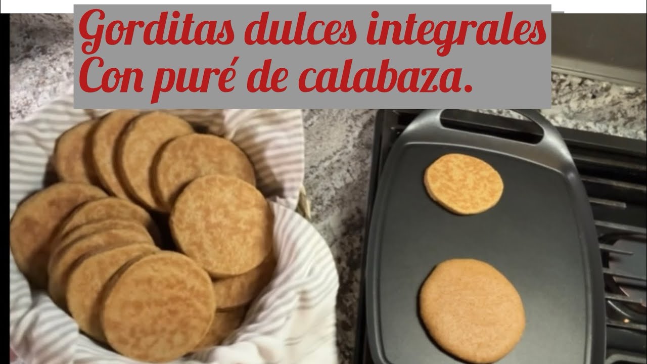 Gorditas dulces de harina integral con puré de calabaza súper deliciosas.