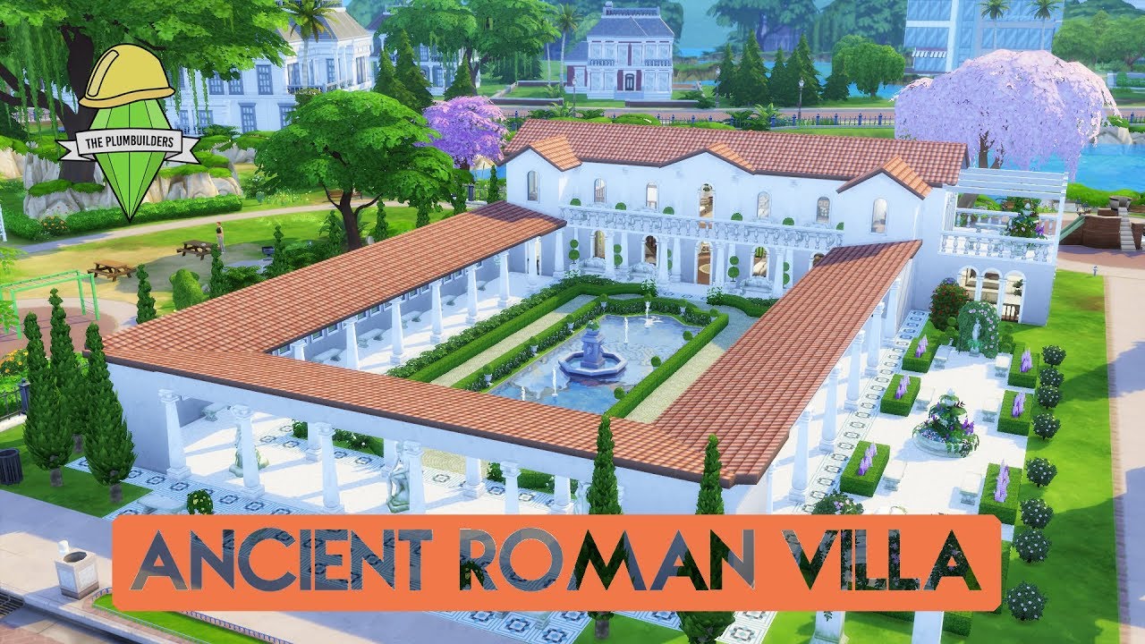 Sims 4 | House Building | Ancient Roman Villa (Plumbuilders Collaboration)