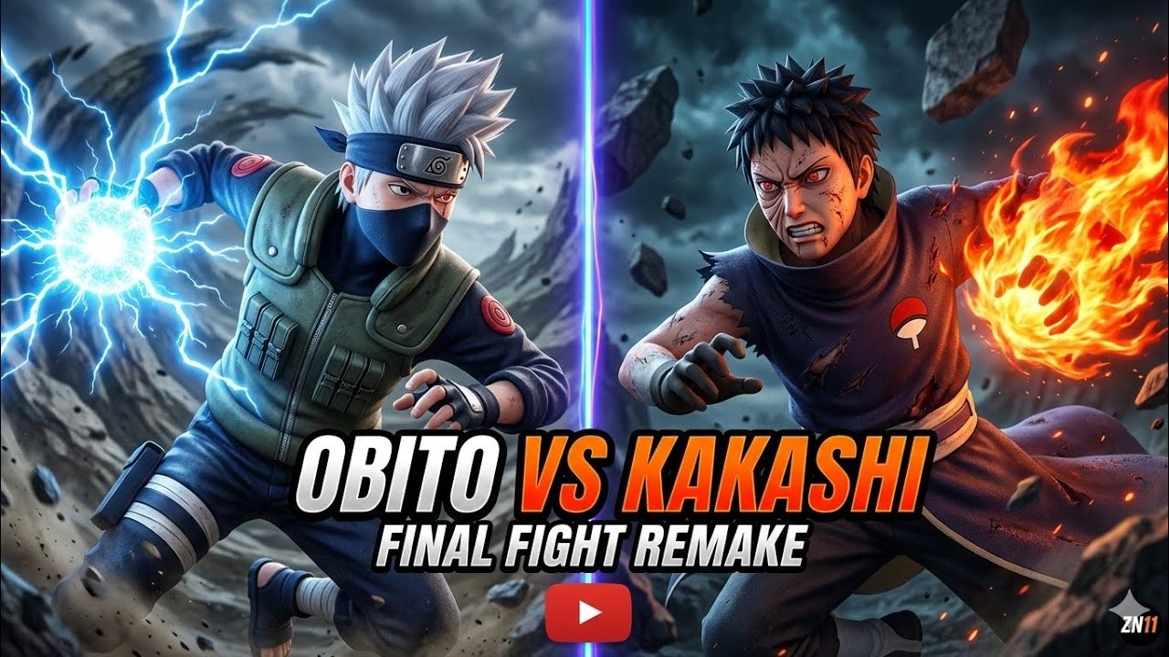 EPIC REMAKE! Obito vs Kakashi Final Fight | Naruto Shippuden Remastered