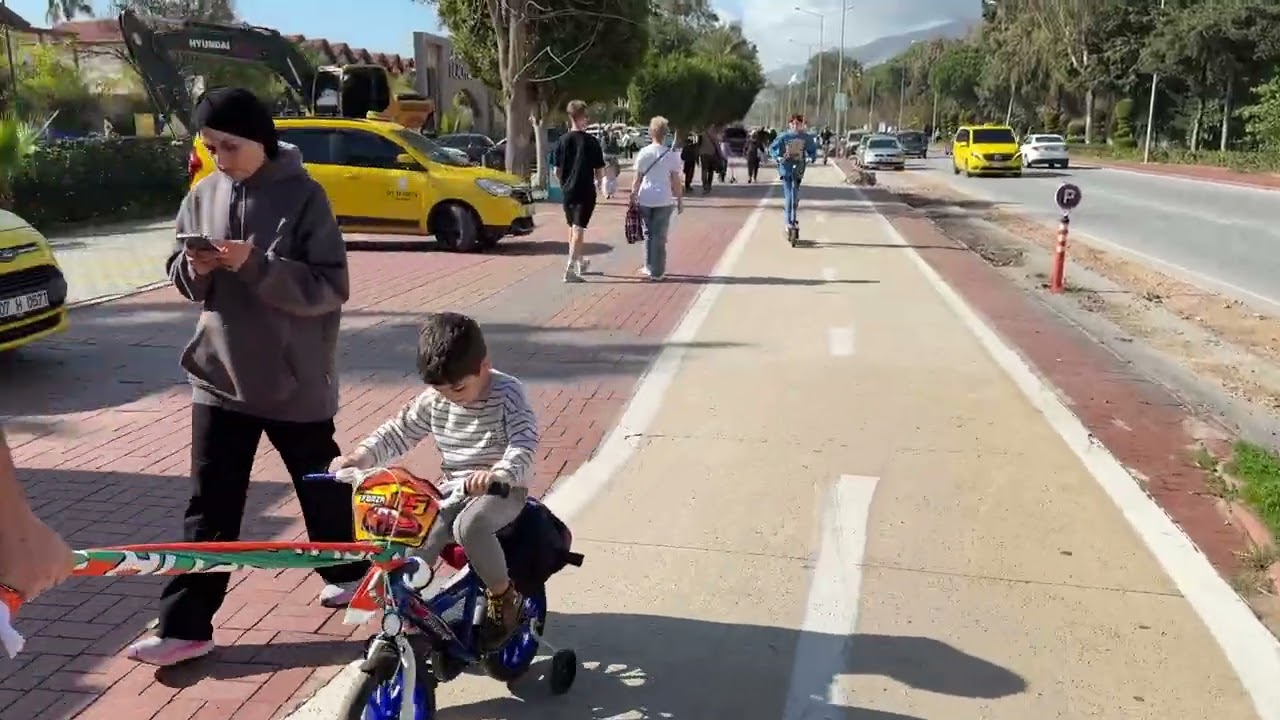 Let's take a ride along the embankment of a Turkish town