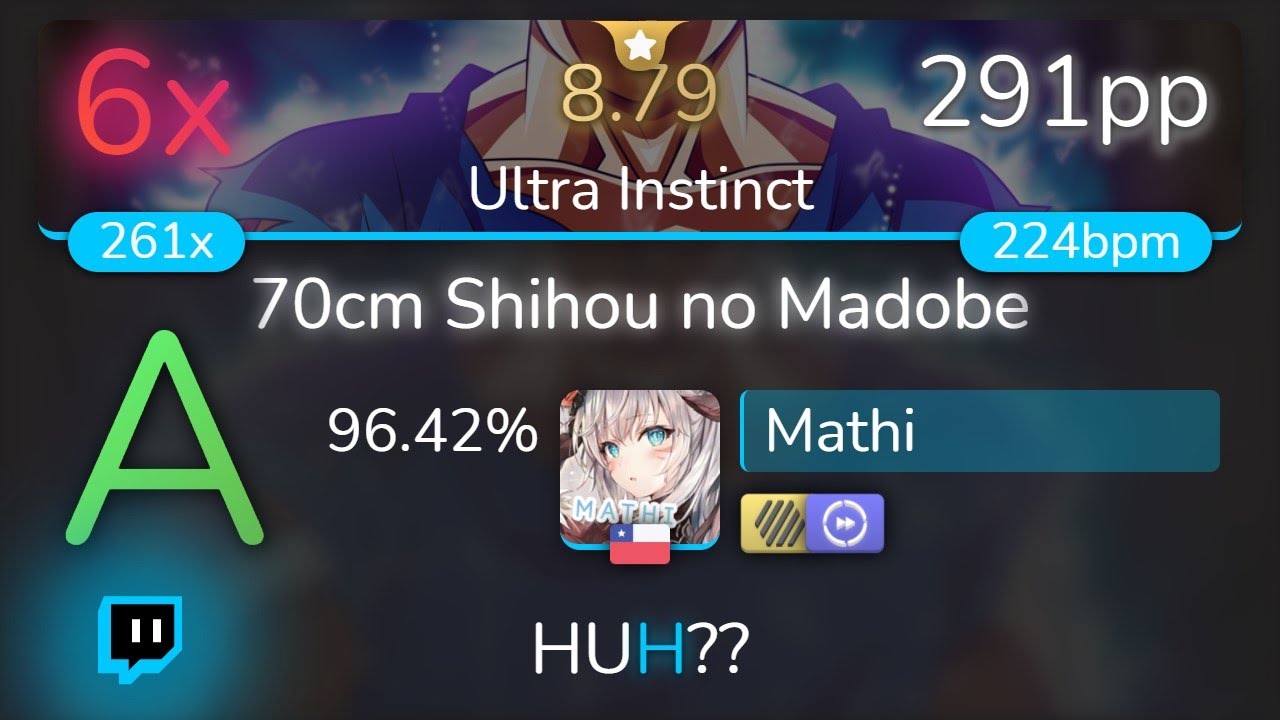 [Live] Mathi | ROTTENGRAFFTY - 70cm Shihou no Madobe [Ultra Instinct] +HDDT 96.42% {6❌} - osu!
