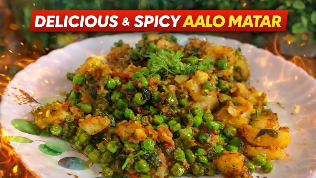 Without onion garlic| 🥔🟢 Aloo Matar Recipe (Simple & Chatpati) #aalomatar #easyrecipe #yotube 