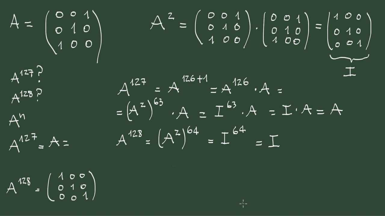 13. Potencia n-ésima (o de exponente grande) de una matriz cuadrada: caso matriz identidad.