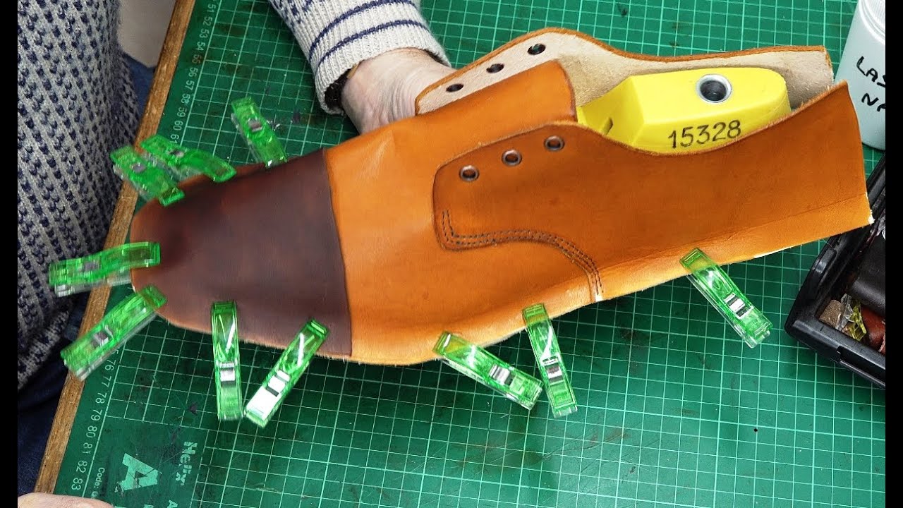 Easy Shoemaking Part 4 Cutting Out Leather Components and Partial Assembly