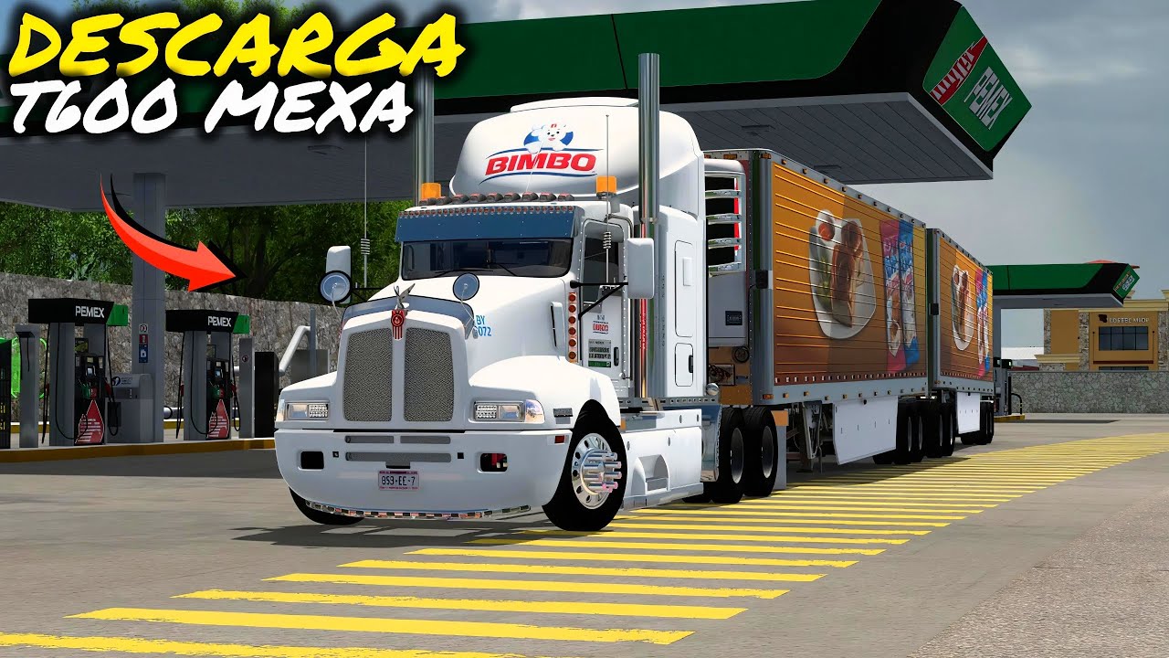 Descarga ESTE KENWORTH T600 BIEN FIERRO CON SKINS MEXICANAS PARA AMERICAN TRUCK SIMULATOR 🇲🇽🍯✌️
