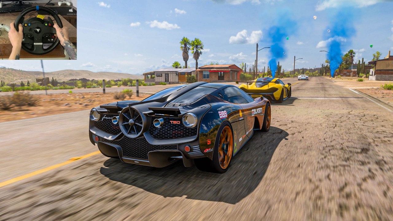 Gordon Murray T50 vs Hypercars | Forza Horizon 5 Steering Wheel Gameplay