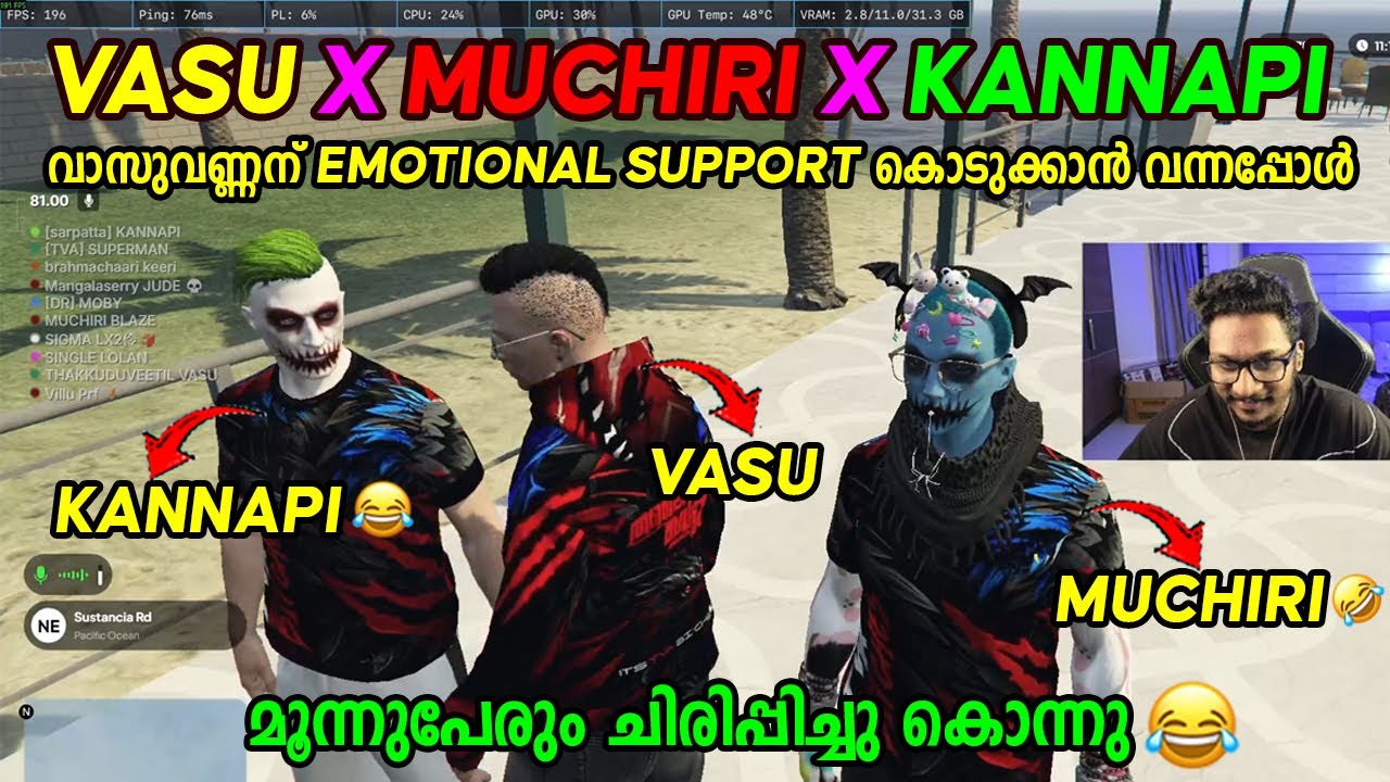 VASU X MUCHIRI X KANNAPI COMBO 🤣🤣 വാസുവണ്ണന് EMOTIONAL SUPPORT കൊടുക്കാൻ വന്നപ്പോൾ