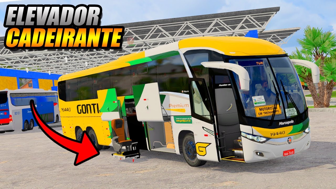 NOVO ONIBUS COM ELEVADOR PARA CADEIRANTE!! EURO TRUCK SIMULATOR MOD BUS - G920