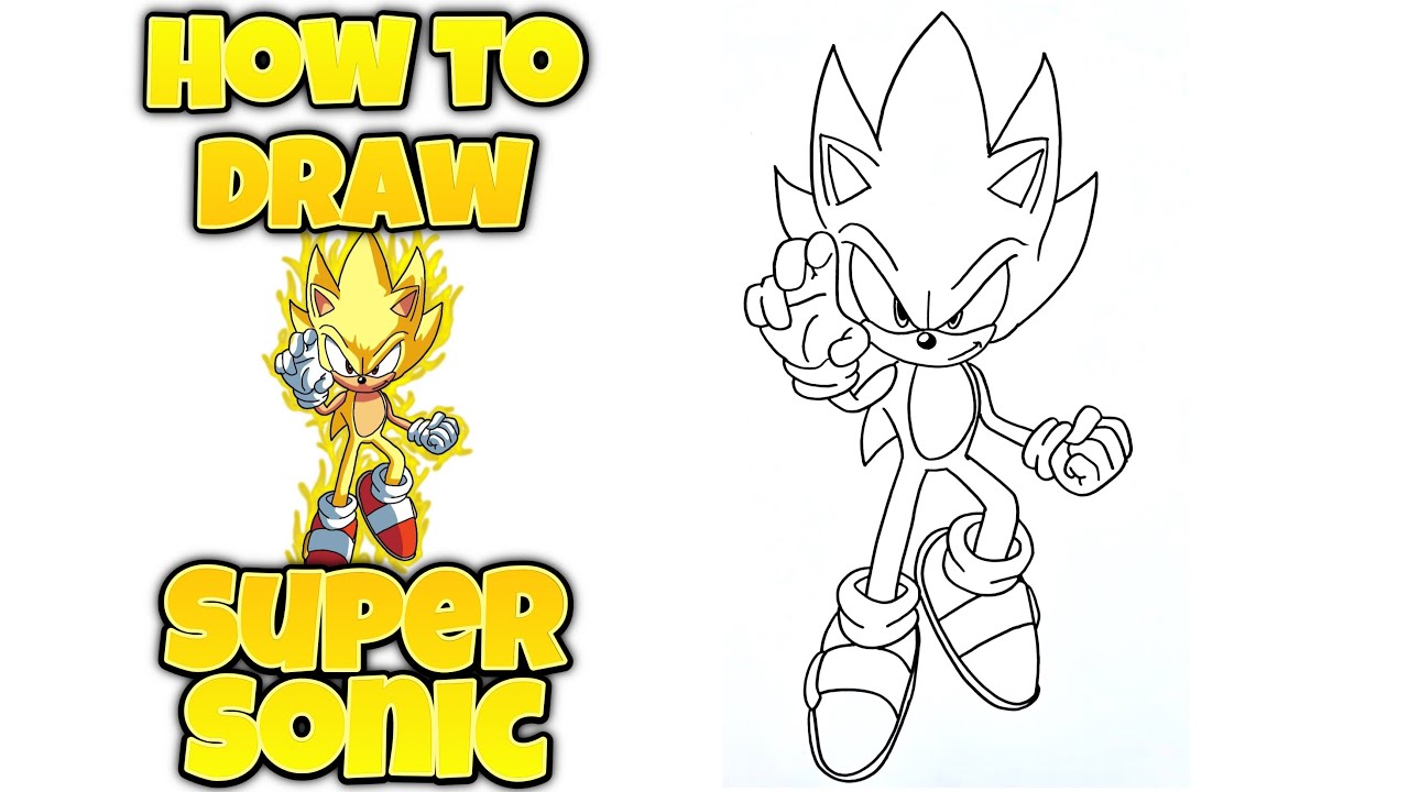 How to draw SUPER SONIC | SONIC THE HEDGEHOG #sonicthehedgehog #supersonic #drawing