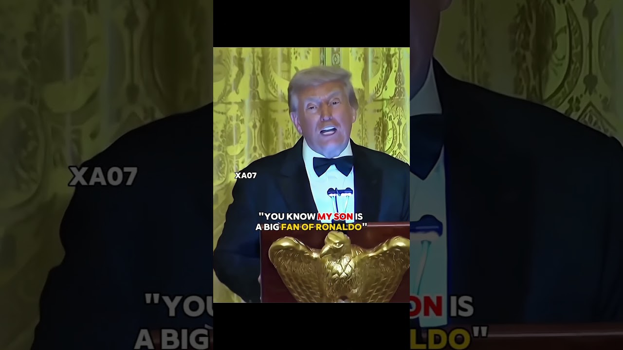 When Donald Trump Met Ronaldo 🥶🤯 #shorts #ronaldo #messi #shortsvideo