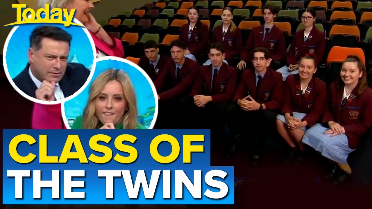Queensland school with five sets of twins graduating confuses Karl and Ally | Today Show Australia