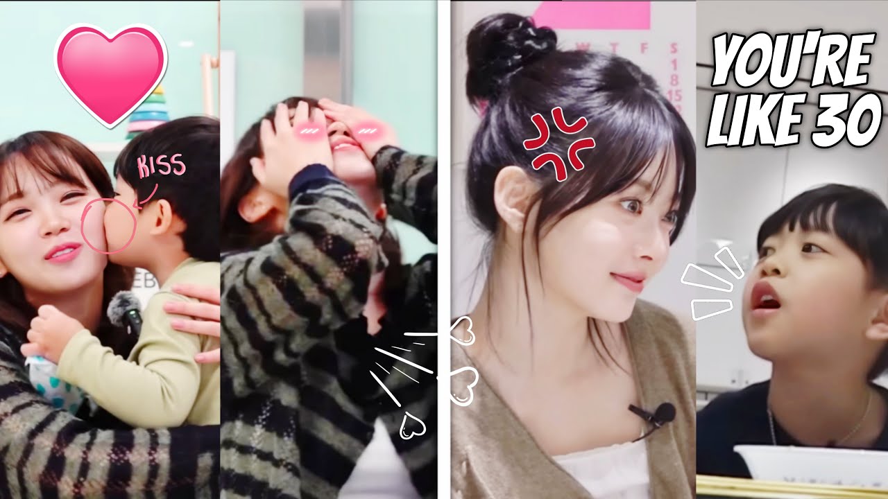 CHAEWON received a KISS from a BABY and EUNCHAE's reaction when a KID told her AGE(CUTE AND FUNNY )