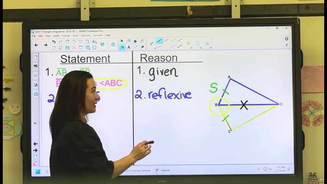 Triangle congruence proof SAS