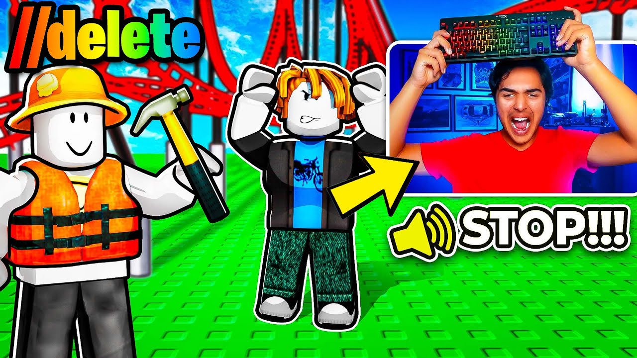 Я затроллил токсичного стримера и УНИЧТОЖИЛ его постройки в Roblox!