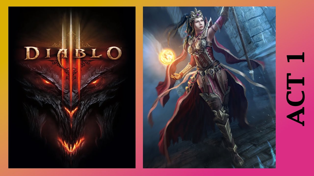 DIABLO 3: Wizard Walkthrough on Hard Act 1/5 - THE FALLEN STAR