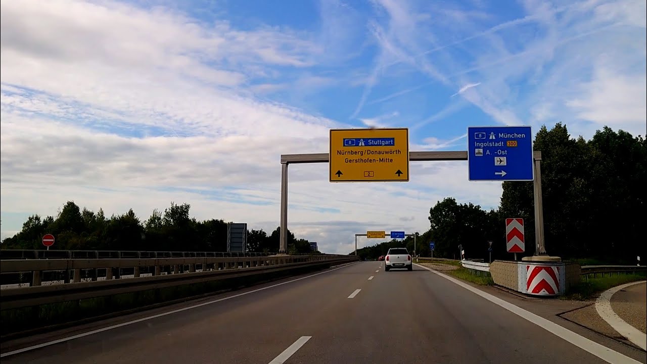 #b17 Augsburg #a8 - Augsburg West - Ulm #highway #4k Driving Tour