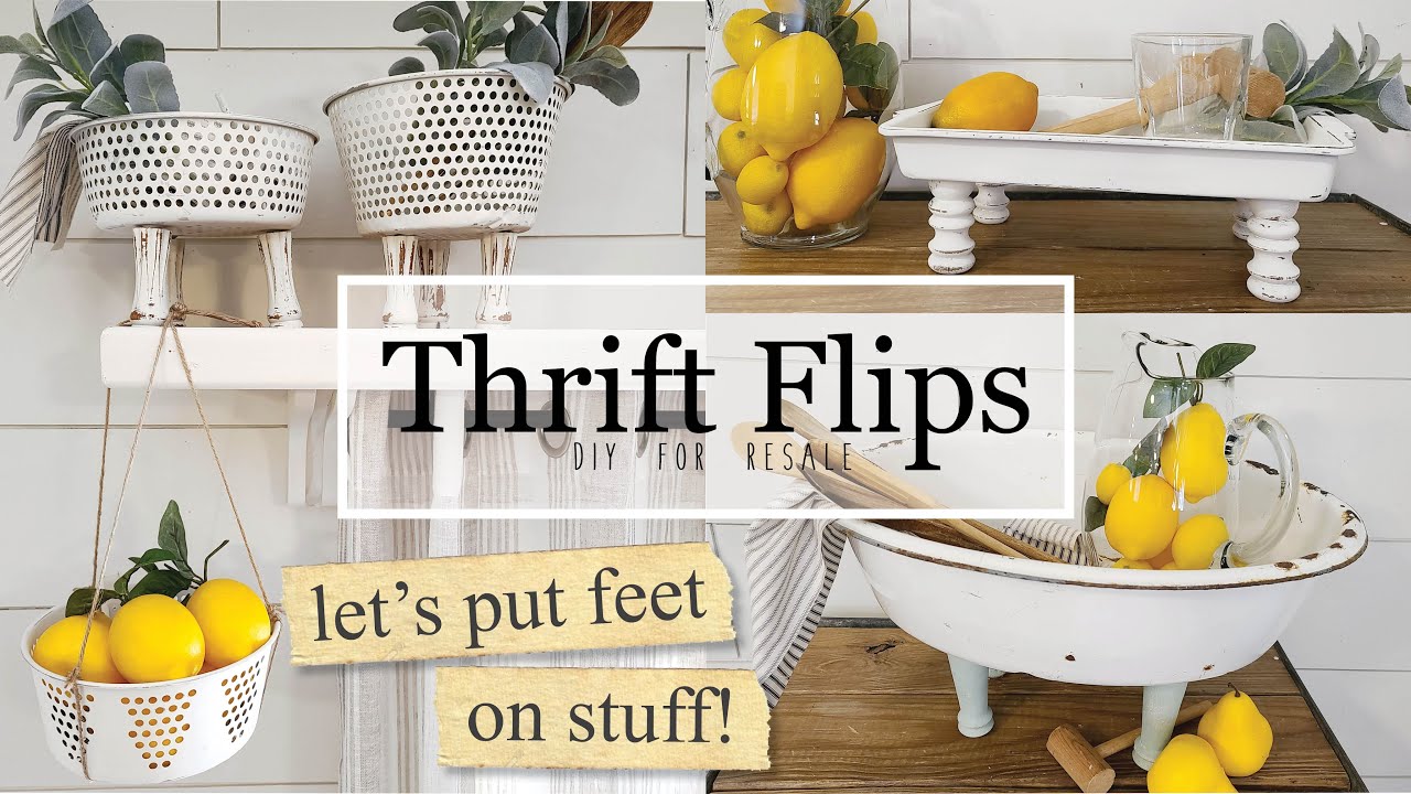 Thrift Flips • LET'S PUT FEET ON STUFF • DIY for Resale • Trash to Treasure • Pots, Pans and more