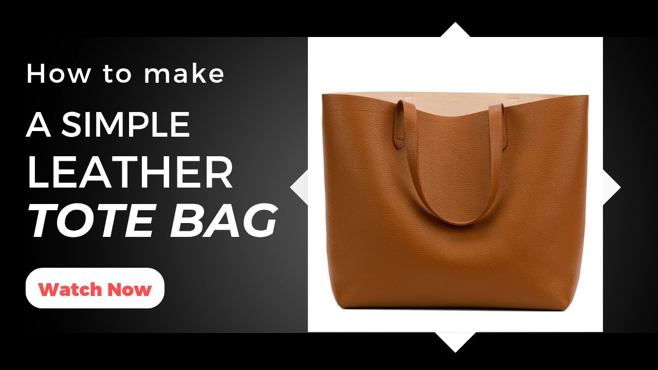 How to make a simple leather tote bag. DIY. Make a bag in about10 minutes 