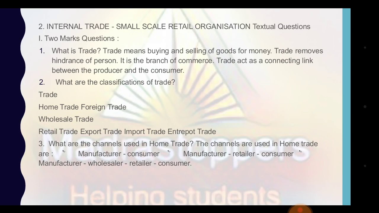 11th Commerce Study Materials-Unit 2