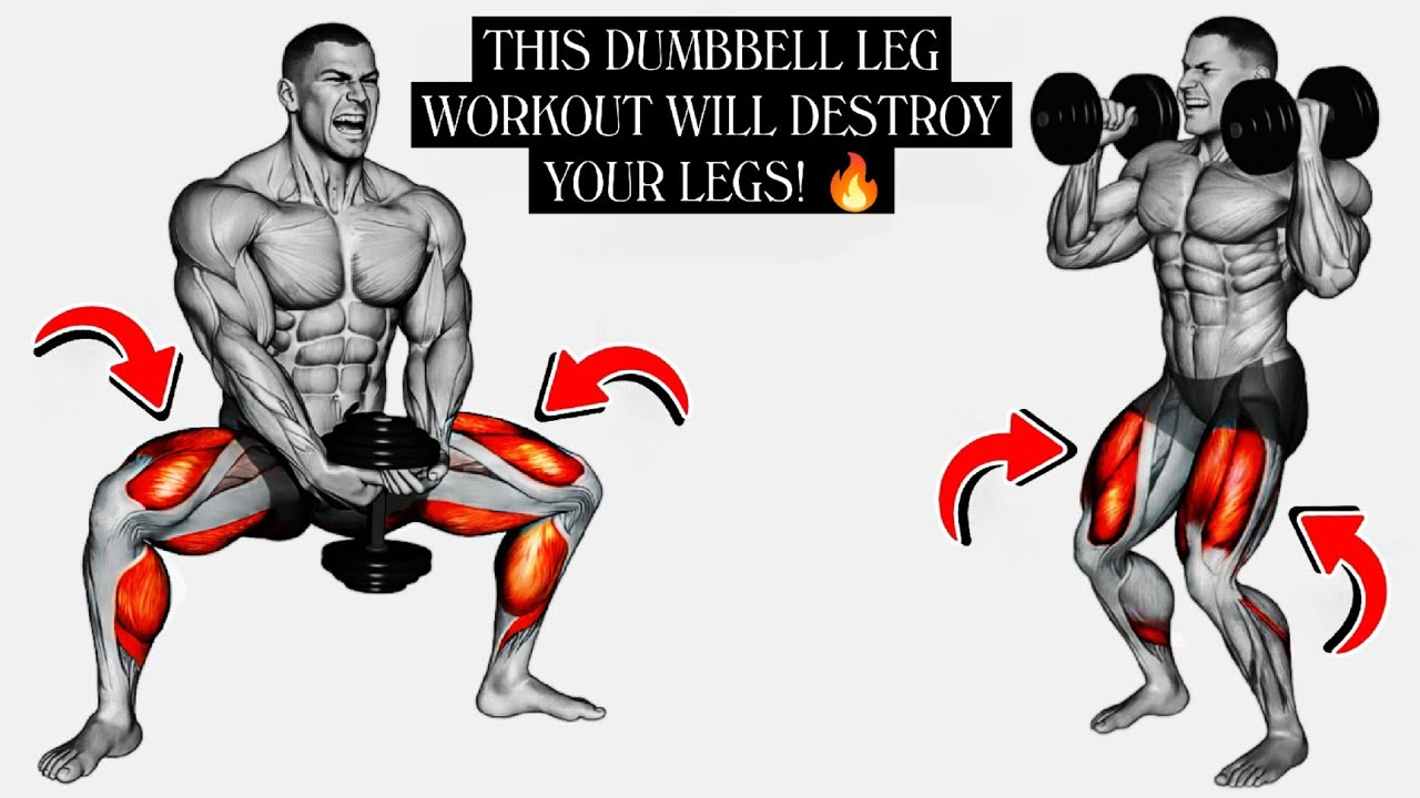 ELITE LEG EXERCISES ⚡🦵 | BUILD POWERFUL LEGS WITH DUMBBELLS ONLY 🔥