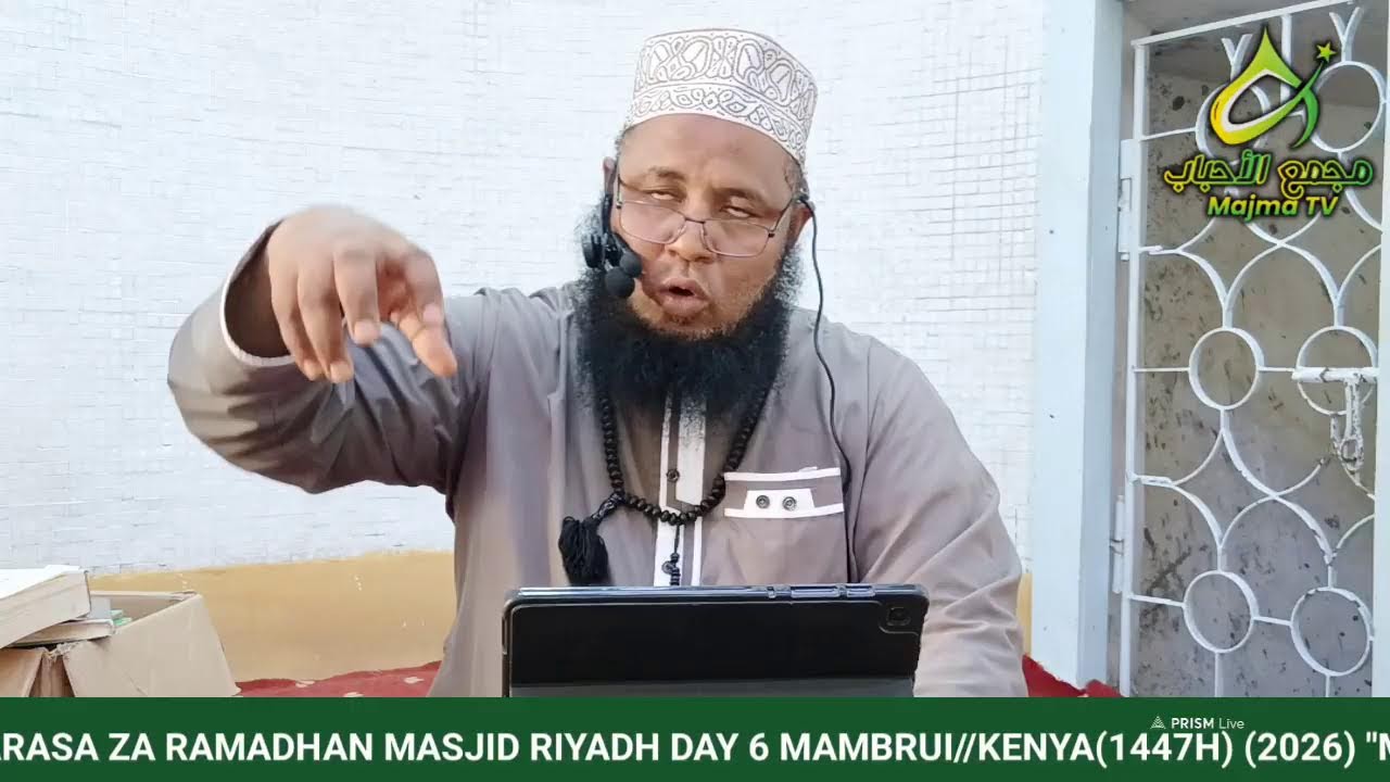 🔴LIVE:DARASA ZA RAMADHAN MASJID RIYADH DAY 6 MAMBRUI// KENYA |1447H, 2026)