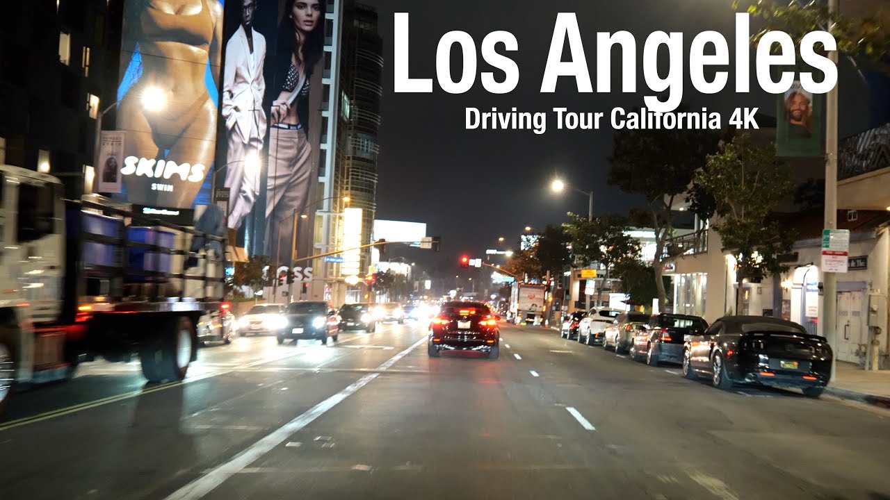 [4K] Los Angeles🇺🇸 Night Drive - Sunset Boulevard - Driving Downtown