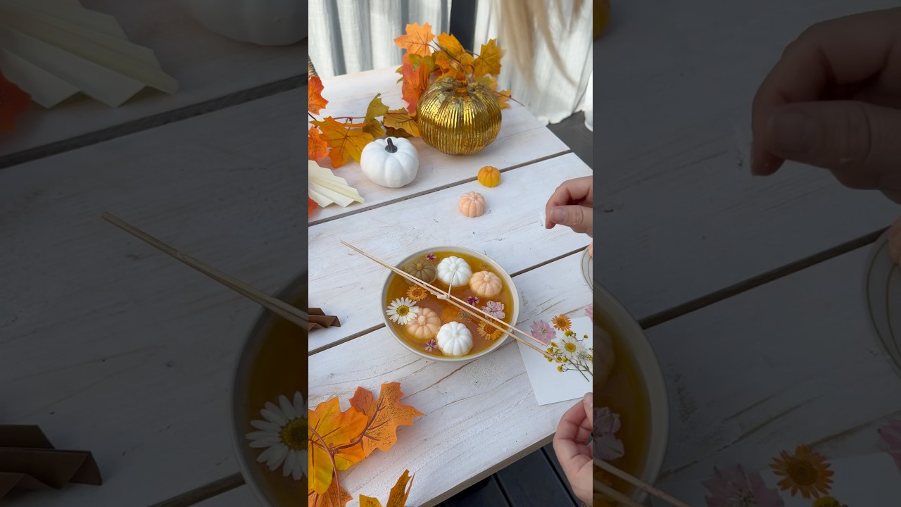 Wachs, Silikonformen und Dochte findet Ihr bei Amazon #herbstdeko