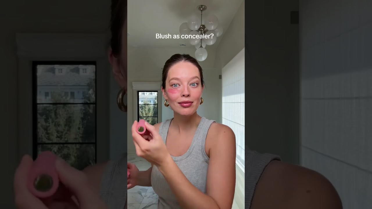 Blush as concealer?! Does it work?  Original video by gracie888girl on TikTok!
