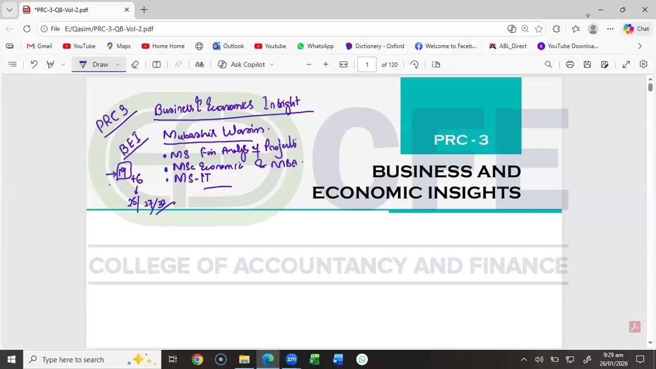 LECTURE NO 01|PRC 03|NATURE AND SCOPE OF ECONOMICS |Orientation