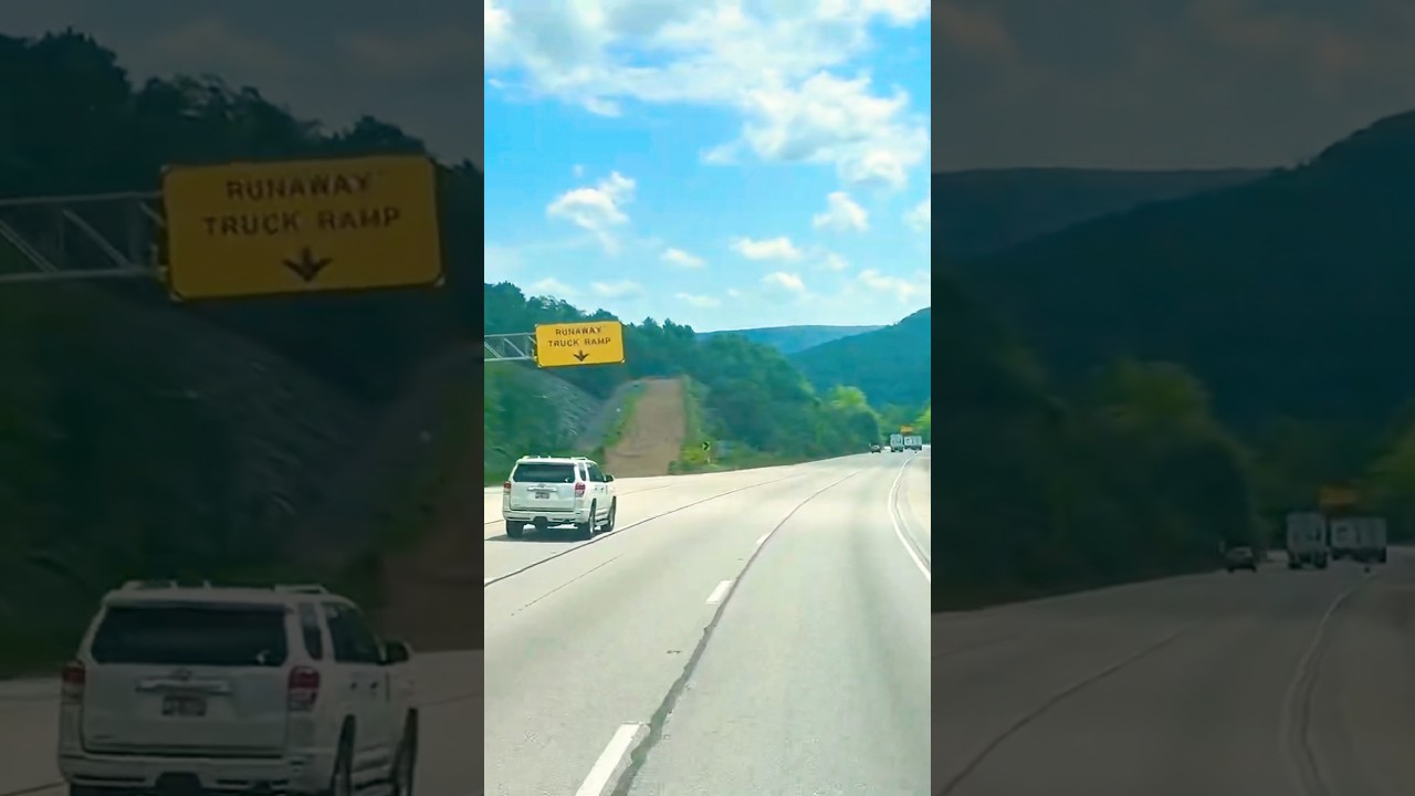 1st Runaway Truck Ramp | Monteagle Mountain👀 #trucking #mountains #shorts #tennessee