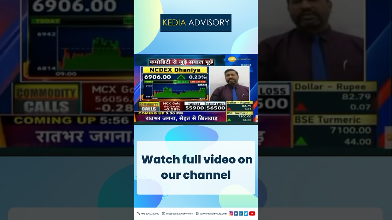 Dhaniya view on Zee Business #short #zeebusiness #commodity #ajaykedia #kediaadvisory