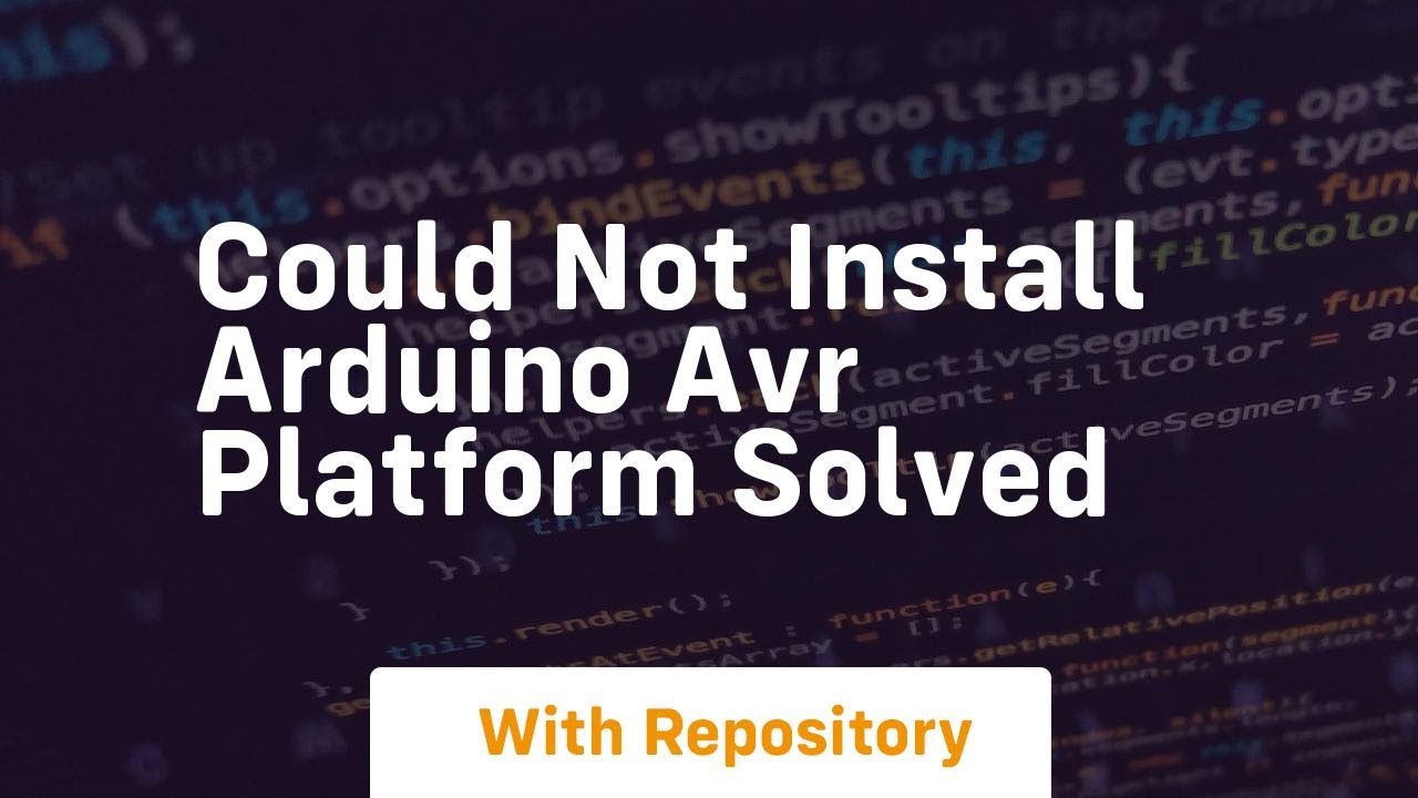 could not install arduino avr platform solved
