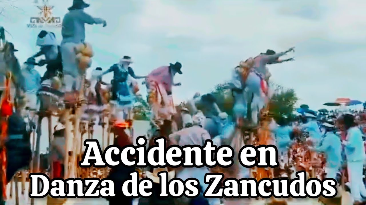 Accidente se cayeron en Danza de los Zancudos | Guelaguetza 2023