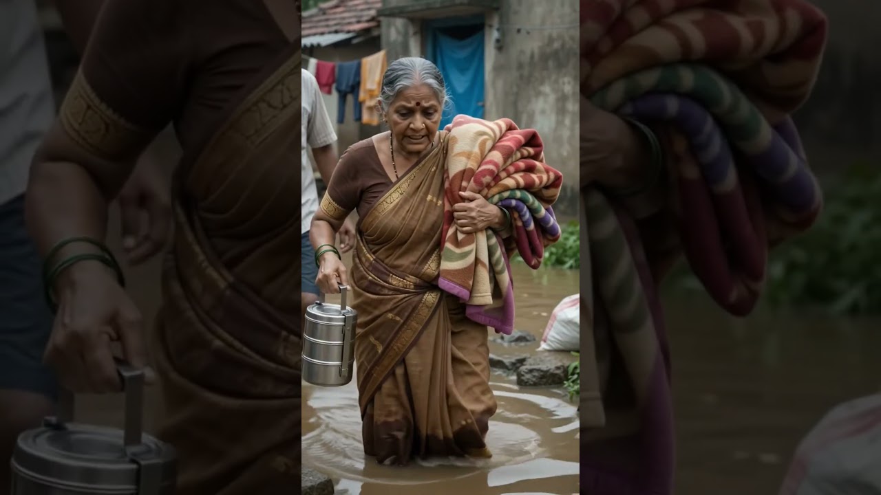 🌧️ When Flood Hit the Village, Everyone Became One Family ❤️