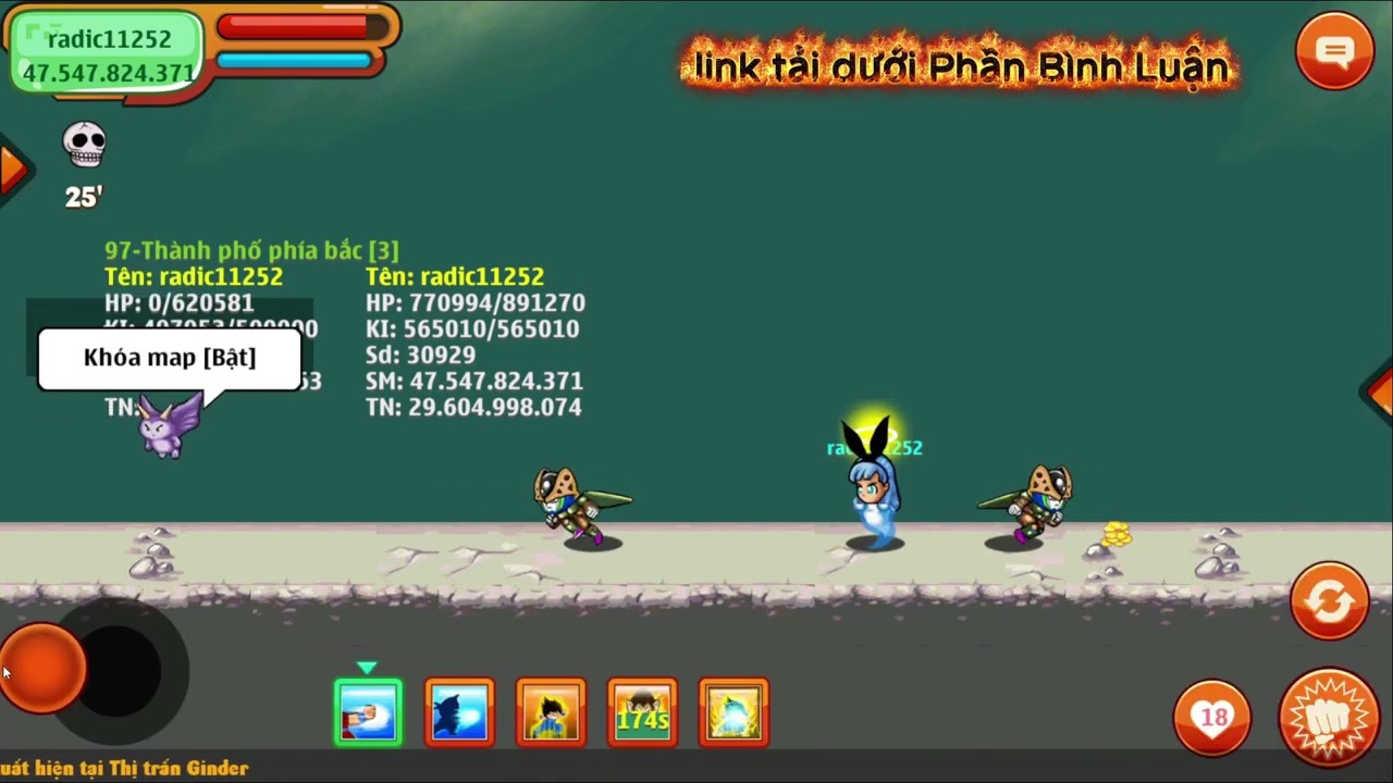 Ngọc Rồng Online - MOD NRO (Android) chuyên săn boss, SK boss, treo úp 24/24 ko sợ thoát.