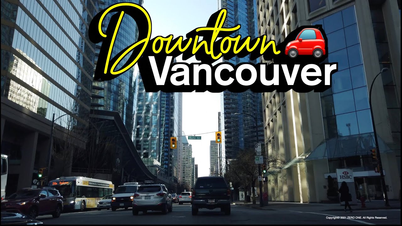 Vancouver Downtown Summer Drive 🇨🇦 Vancouver, BC, Canada, Virtual Driving Tour, 4K UHD 60fps