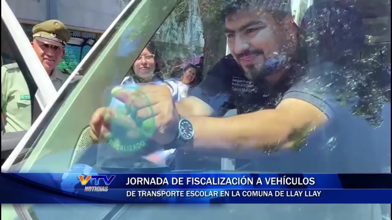 Jornada de fiscalización a vehículos de transporte escolar en la comuna de Llay Llay