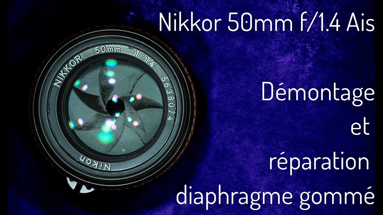 Nikon Nikkor 50mm f/1.4 Ai-s : Nettoyer diaphragme gommé