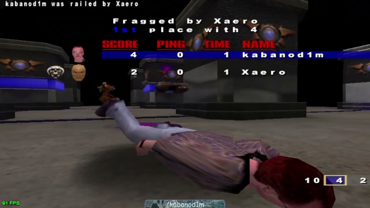 (Starts at 1:29) Quake 3 Arena &mdash; Cheesing q3tourney6 works on Nightmare too