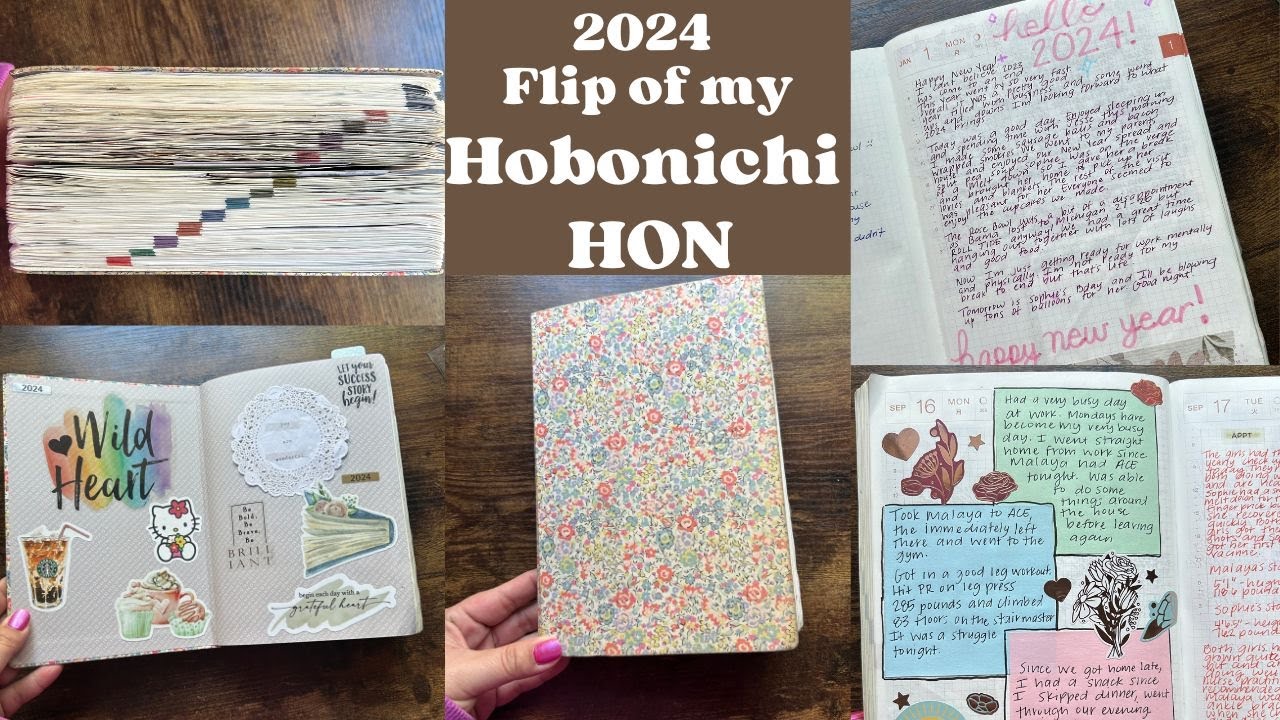 Обзор моего Hobonichi HON за 2024 год | Листаем ежедневник за весь год | Дневник жизни | Сохранен...