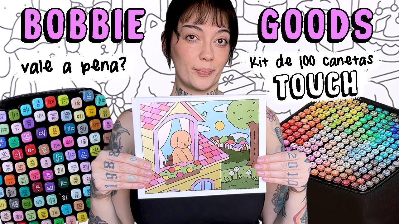 PINTANDO BOBBIE GOODS COM KIT DE 100 CORES DE MARCADORES TOUCH! - SERÁ QUE VALE A PENA COMPRAR?