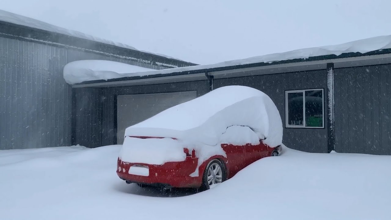 RARE Major Winter Storm DUMPS SNOW On Cut Bank, Montana on Sunday Day 2