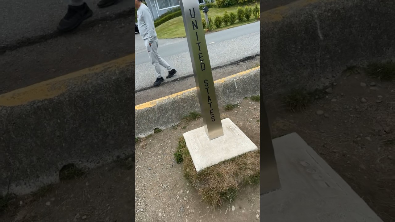 Canada America border  peace arc park