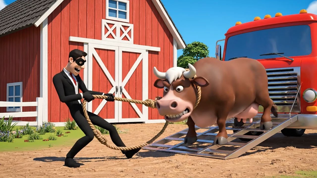 Thief in Old MacDonald's Farm!🐥 EP-1 | Funny Farm Cartoon for Kids | Sneaky Thief & Surprise Chicks🐣